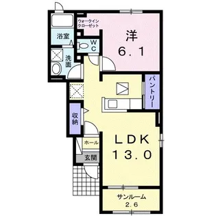 プラシードA【1階】の間取り