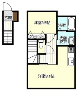 テゾーロ梨木B棟【2階】の間取り