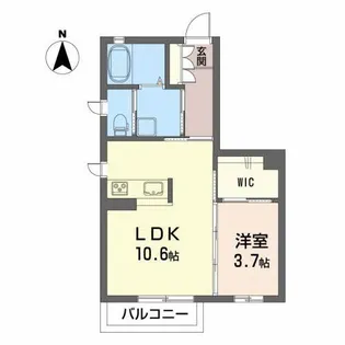 メゾンエスポワールII【1階】の間取り