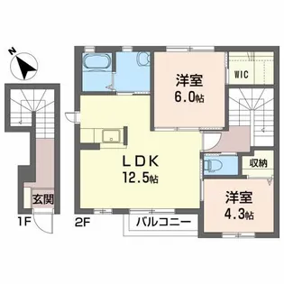 ヒールコート長岡【2階】の間取り