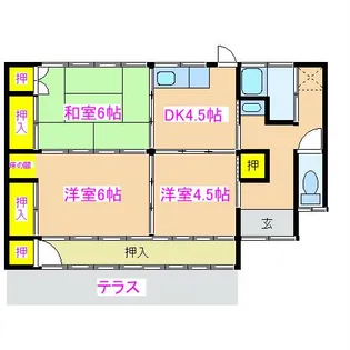 鹿児島県鹿屋市寿7【一戸建】の間取り