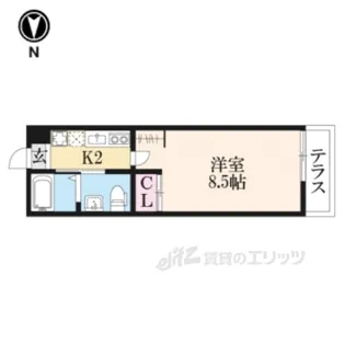 KAMORIVER清水五条【1階】の間取り