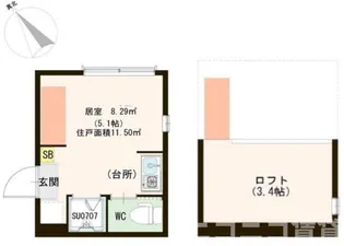 ハーモニーテラス栄町III【2階】の間取り