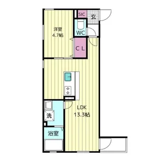 RUSCELLO鳥羽見【1階】の間取り