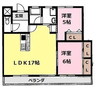 リーボンキャッスル【3階】の間取り