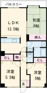アンピール大黒町【1階】の間取り