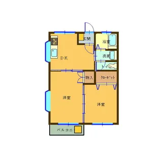 ハイツルナ【1階】の間取り