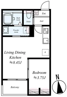GRADUS中河原【3階】の間取り