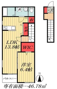 千葉県市川市宮久保3【アパート】の間取り