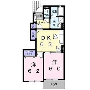 カーサ・エテルノ【1階】の間取り