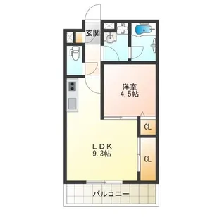 KTIレジデンス阿倍野【2階】の間取り