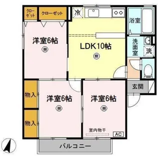 T.Village B棟【2階】の間取り