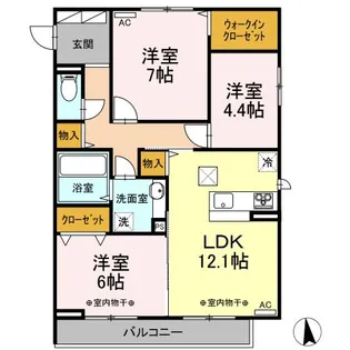 ブランキューブ【1階】の間取り