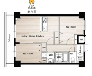 神奈川県横浜市鶴見区鶴見中央3【マンション】の間取り