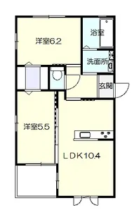 サン フェリックス【1階】の間取り