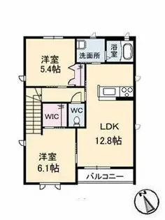 KO.レジデンス A棟【2階】の間取り