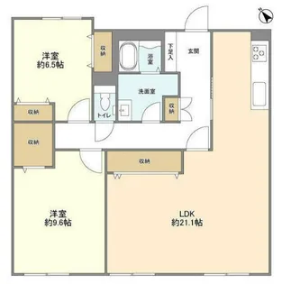 日本橋浜町Fタワー【20階】の間取り