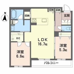 アルフラット オリーブ【3階】の間取り