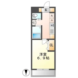 1Kの間取り画像