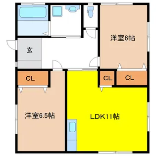 栃木県日光市鬼怒川温泉大原【アパート】の間取り