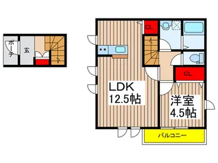 ウインドレスブルー【2階】の間取り