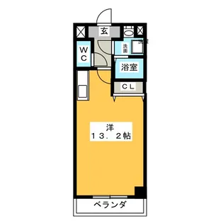 スプリーム寺本【1階】の間取り