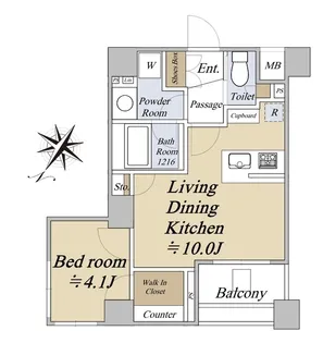 シティインデックス目黒【3階】の間取り