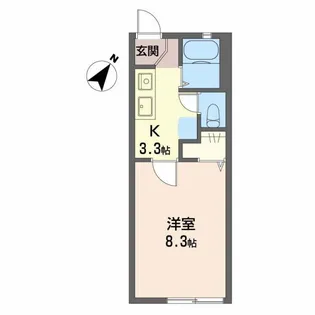 シャルマン山室【1階】の間取り