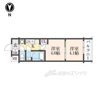 エステムコート京都二条【3階】の間取り