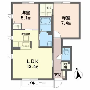 ディアス青葉・II【1階】の間取り
