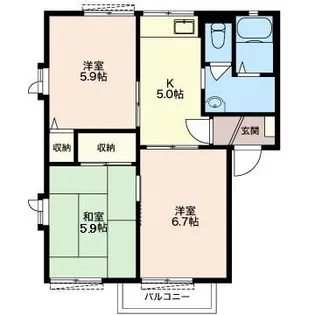 フミール美鈴II【2階】の間取り