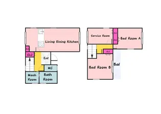 大阪府箕面市半町4【一戸建】の間取り