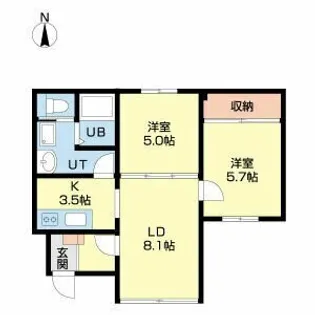 αNEXT札幌第9【3階】の間取り