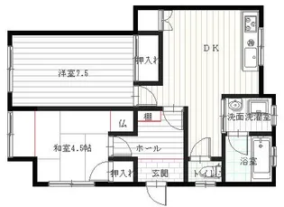 三浦荘【1階】の間取り