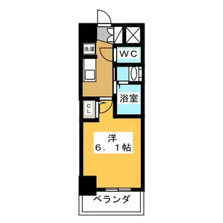 エステムコート名古屋新栄IIIグローリィ【2階】の間取り