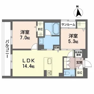 ポルターナI【2階】の間取り