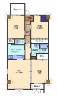 ハイライフセイコウ【4階】の間取り
