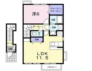 埼玉県行田市富士見町1【アパート】の間取り