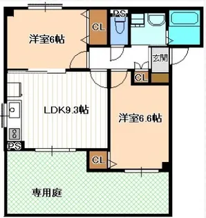 クレストコート【1階】の間取り