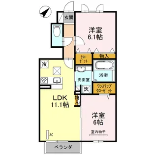 埼玉県北本市本宿7【アパート】の間取り