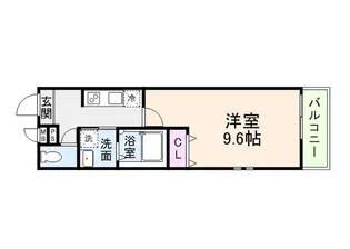 フジパレス御陵通りII番館【2階】の間取り