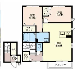 ヴィラ明日香II【2階】の間取り