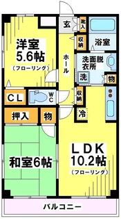 東京都府中市是政5【マンション】の間取り