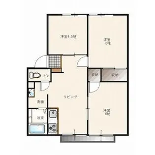 ハイツ山崎 A【1階】の間取り