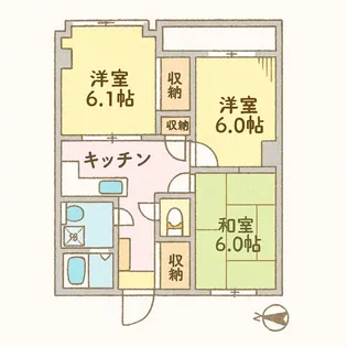 福島県郡山市麓山2【マンション】の間取り