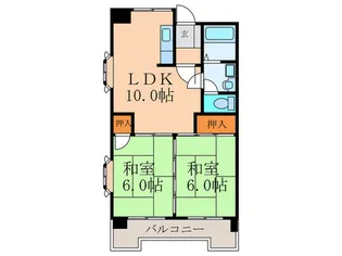 レジデンス鋲賀【5階】の間取り