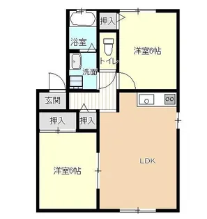 ファミーユ豊四季C【1階】の間取り