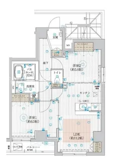 フュージョナル浮間舟渡【2階】の間取り