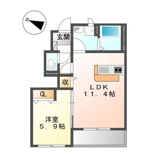 フォンターナ【1階】の間取り