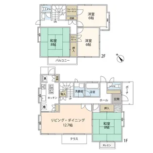 宮城県仙台市泉区桂3【一戸建】の間取り